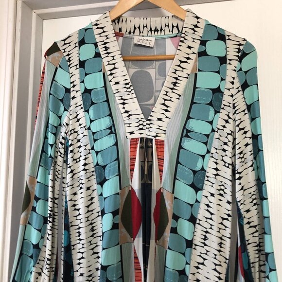 MALIPARMI Italy Printed Jersey Knit Dress size S - Picture 3 of 9